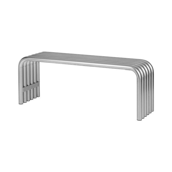 Ezüstszínű fém kerti pad Nokk – noo.ma