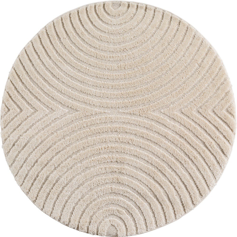 Krémszínű kerek szőnyeg ø 200 cm Art 1122 – Ayyildiz Carpets