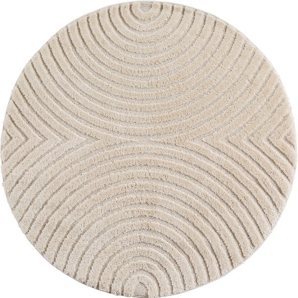Krémszínű jutakeverék kerek szőnyeg ø 160 cm Art 1122 – Ayyildiz Carpets