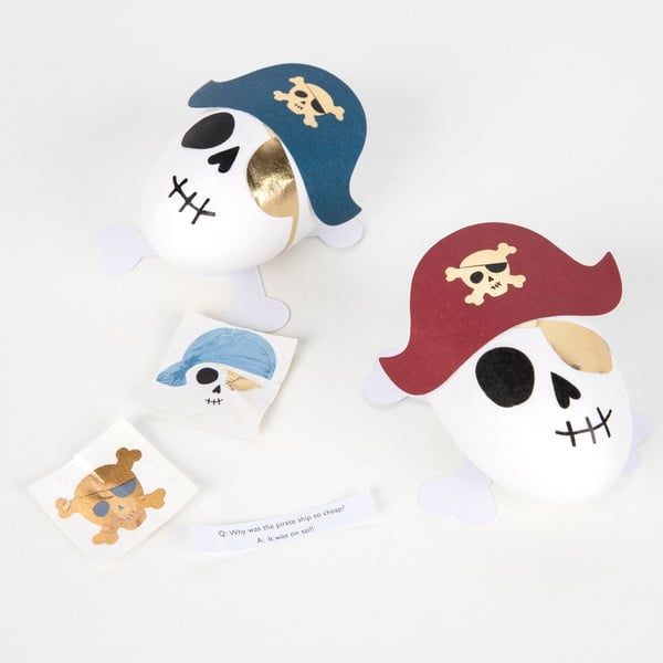 Parti kiegészítő készlet 3 db-os Pirate Skulls Surprise Balls – Meri Meri-image-1