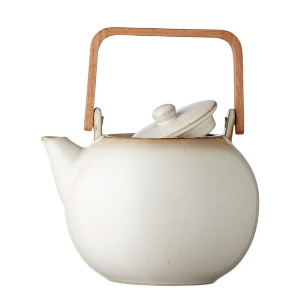 Bézs kerámia teáskanna szűrővel 1,2 l Gastro Cream – Bitz-image-1