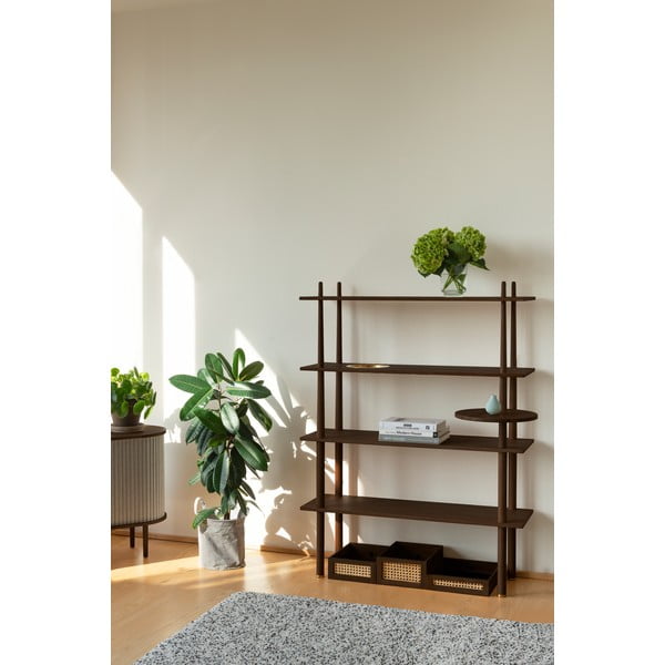 Barna moduláris polcrendszer tölgyfa dekorral 110x148 cm Stories – UMAGE-image-1