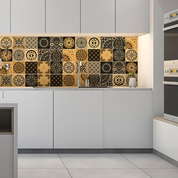 Wall Decals Azulejos Tiles San Juan 15 db-os falmatrica szett, 10 x 10 cm - Ambiance-image-1