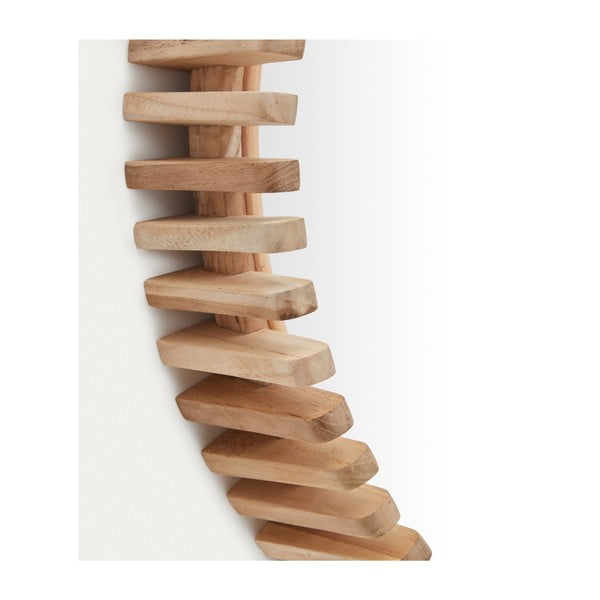 Fali tükör tömörfa kerettel ø 60 cm Polke – Kave Home-image-3