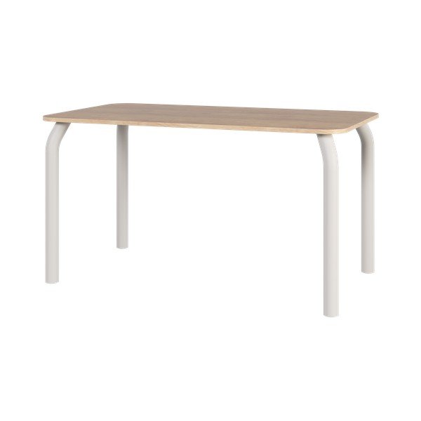 Étkezőasztal tölgyfa dekoros asztallappal 80x140 cm Meko – noo.ma