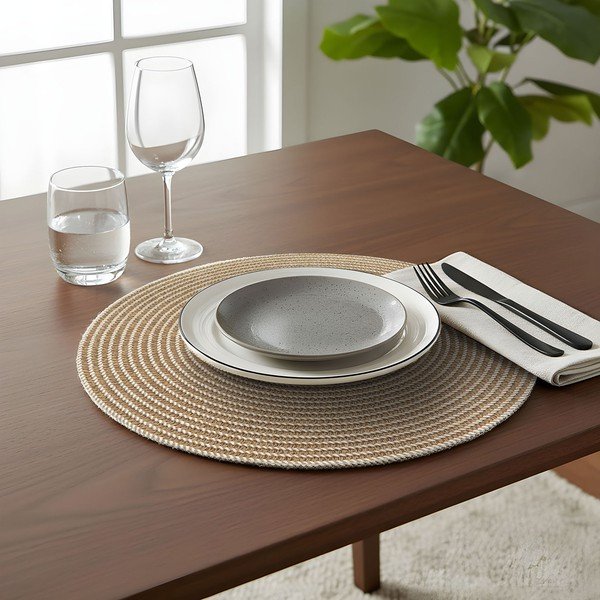 Textil tányéralátét ø 38 cm Othello – douceur d'intérieur-image-1