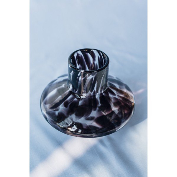 Barna üveg kézzel készített váza (magasság 28 cm) Glom – noo.ma-image-3
