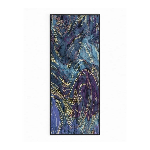 Sötétkék mosható szőnyeg 80x150 cm Swirls – Oyo Concept