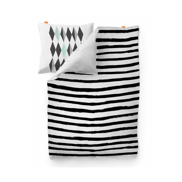 Stripes pamut paplanhuzat, 220 x 220 cm - Blanc