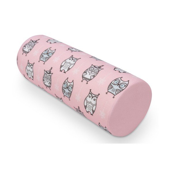 Rózsaszín bagolymintás díszpárna, 15 x 40 cm - KICOTI-image-3