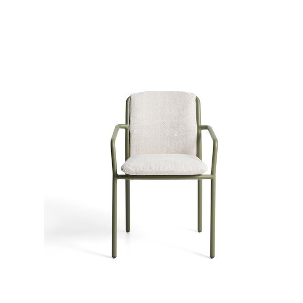 Zöld párnázott kerti szék Linosa – Kave Home-image-4