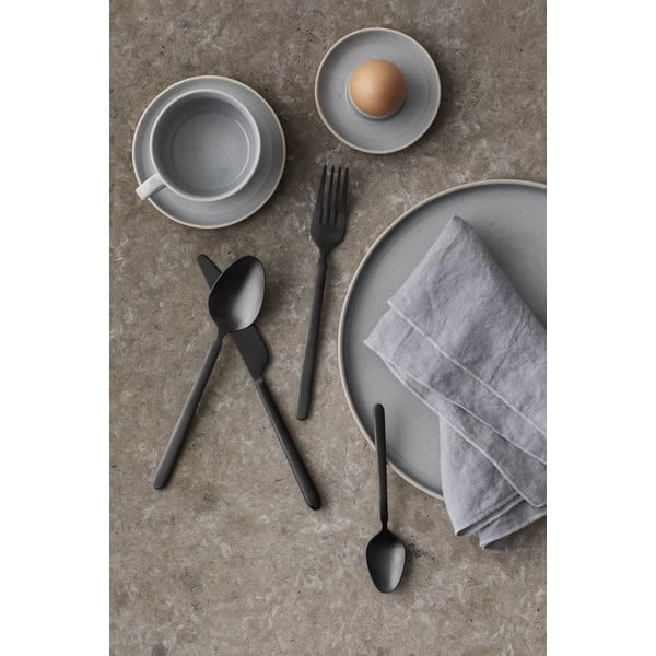 Fekete rozsdamentes acél evőeszköz készlet 16 db-os Stella – Blomus-image-2