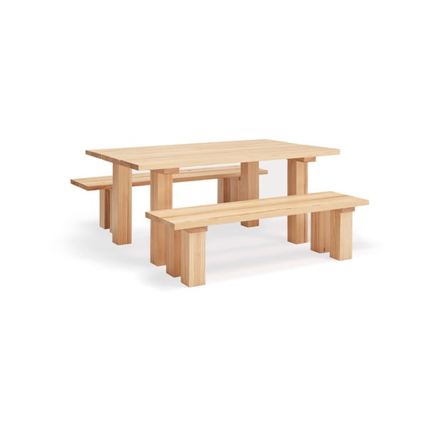 Étkezőasztal borovi fenyő asztallappal 100x180 cm Banda – Teulat-image-3