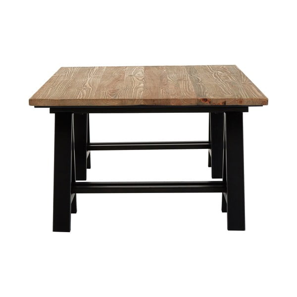 Natúr színű dohányzóasztal borovi fenyő asztallappal 80x140 cm Hampstead – Premier Housewares-image-2