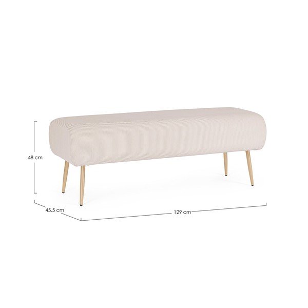 Fehér párnázott pad Olga – Bizzotto-image-3