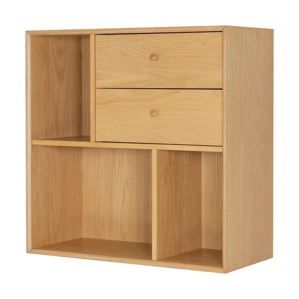 Natúr színű moduláris polcrendszer tölgyfa dekorral 70x70 cm Z  – Tenzo-image-3