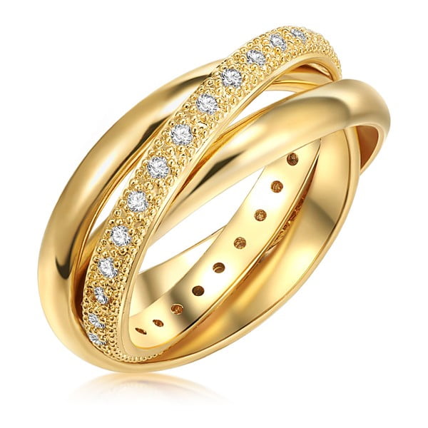 Clarita aranyszínű női gyűrű, 54-es méret - Runway