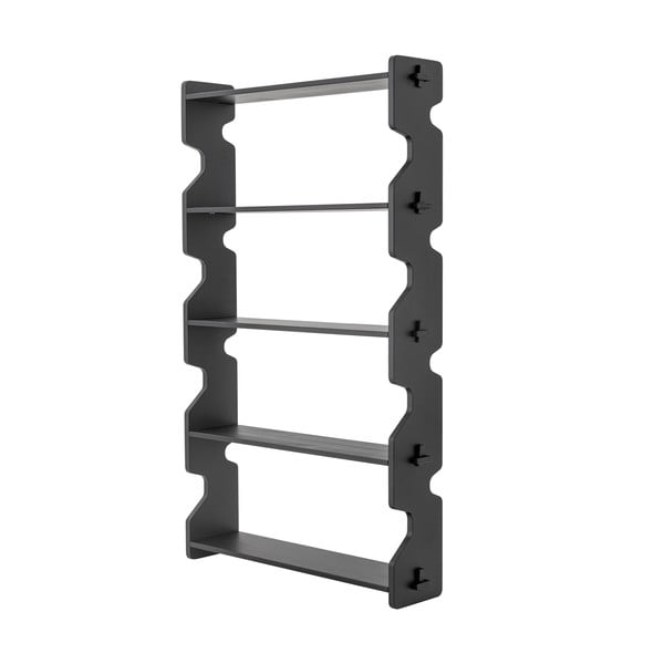 Fekete borovi fenyő könyvespolc 84x140x20 cm Savoya – Bloomingville-image-2