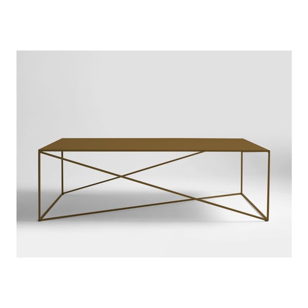 Memo aranyszínű dohányzóasztal, 140 x 80 cm - Custom Form