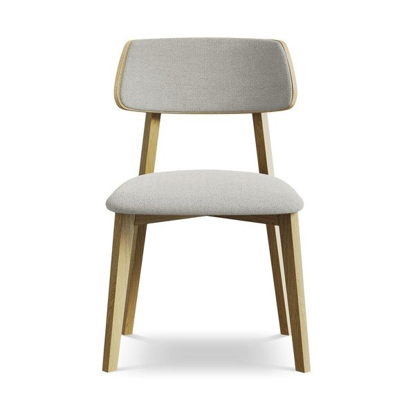 Világosszürke tömörfa étkezőszék Niu – Makamii-image-1