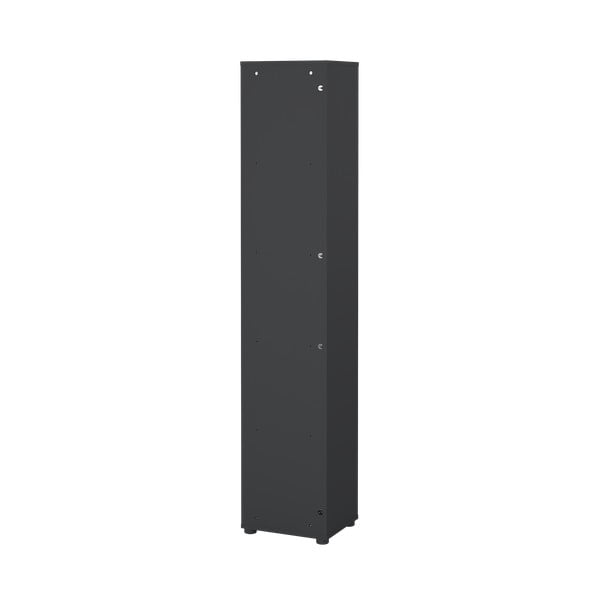 Antracitszürke-natúr színű könyvespolc tölgyfa dekorral 41x205 cm Sign – Tvilum-image-4