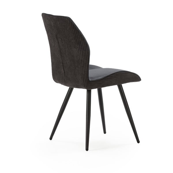 Fekete kordbársony étkezőszék szett 2 db-os Adaya – Marckeric-image-4