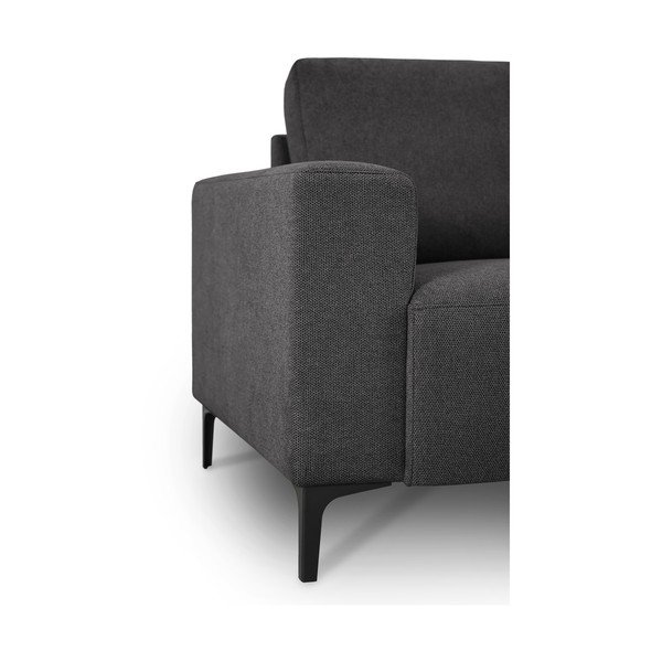 Antracitszürke zsenília sarokkanapé (jobb oldali-heverő résszel) Fabian – Scandic-image-4