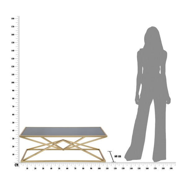 Piramid dohányzóasztal fekete üveg asztallappal, 110 x 60 cm - Mauro Ferretti-image-2