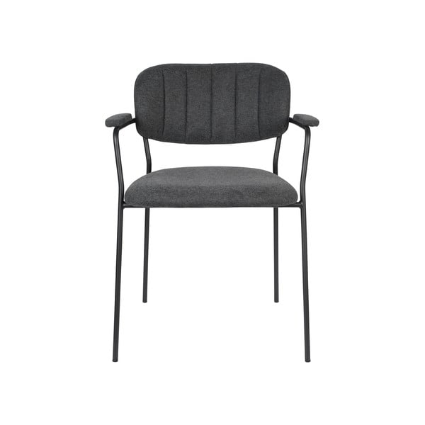 Antracitszürke étkezőszék szett 2 db-os Jolien – White Label-image-2