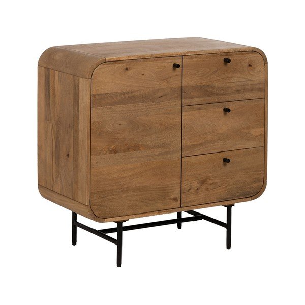 Barna mangófa komód 80x80x40 cm Kaya – Ixia