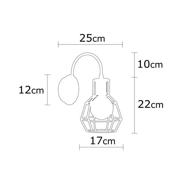Fekete-bronzszínű fali lámpa ø 17 cm Kapadokya – Opviq lights-image-3