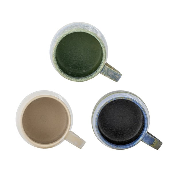 Kék-bézs kőedény bögre szett 3 db-os 460 ml Cloe – Bloomingville-image-3