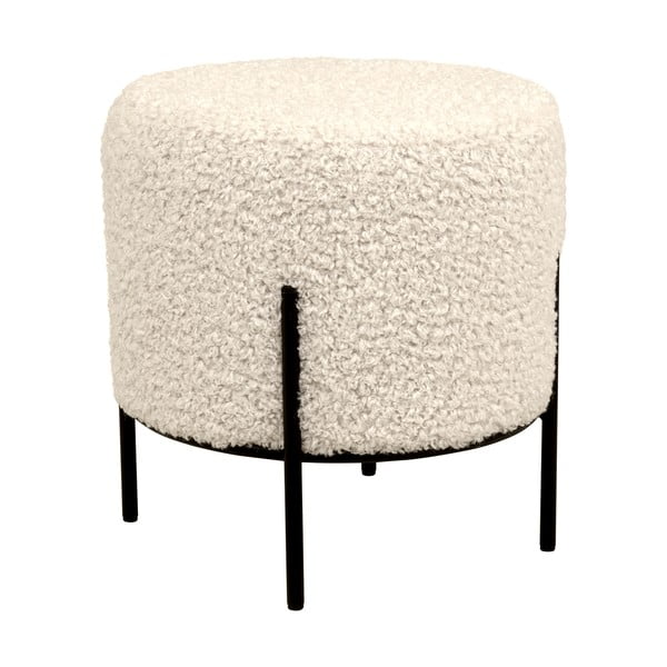 Krémszínű műszőrme puff Alford – House Nordic-image-2