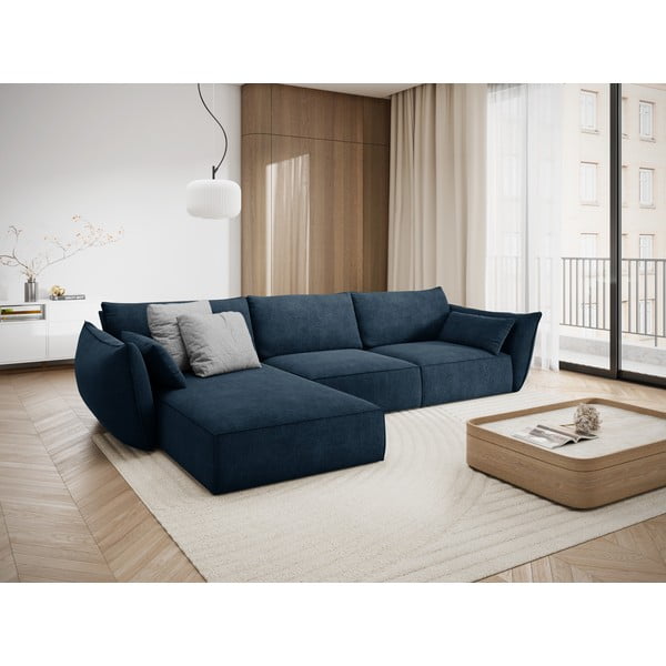 Sötétkék sarokkanapé (bal oldali) Vanda – Mazzini Sofas-image-1