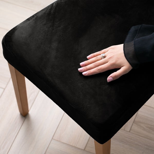 Fekete gumis szék huzat 48 cm Sento – Restilo-image-1
