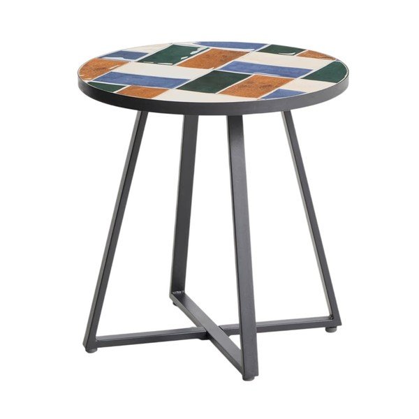 Kerek kerti kisasztal kerámia asztallappal ø 45 cm Tella – Kave Home