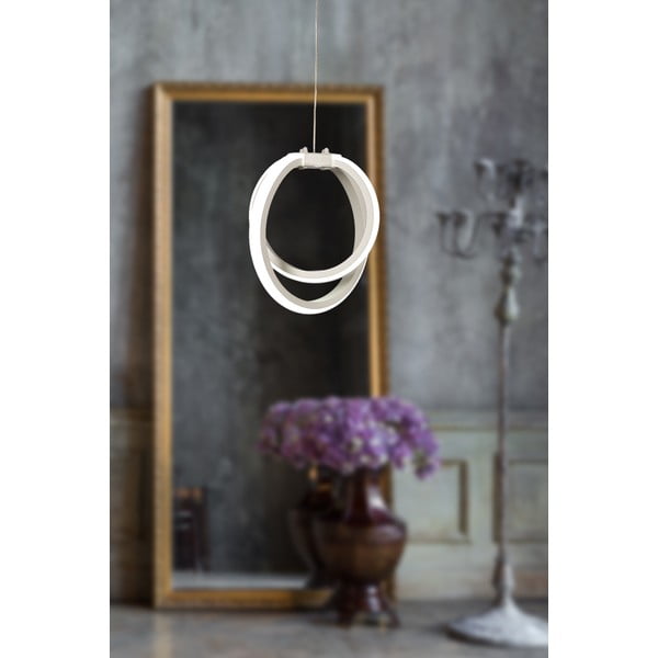 Fehér fém LED függőlámpa ø 25 cm Sezen – Squid Lighting-image-1