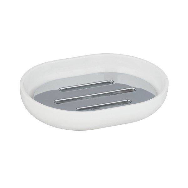 Posa fehér szappantartó krómos dekorral - Wenko-image-2