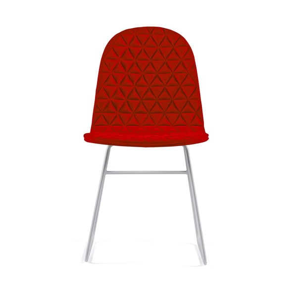 Mannequin V Triangle piros szék fém lábakkal - Iker