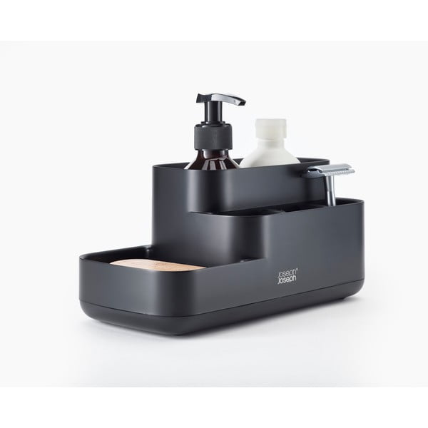Fekete műanyag fürdőszobai rendszerező EasyStore – Joseph Joseph-image-3