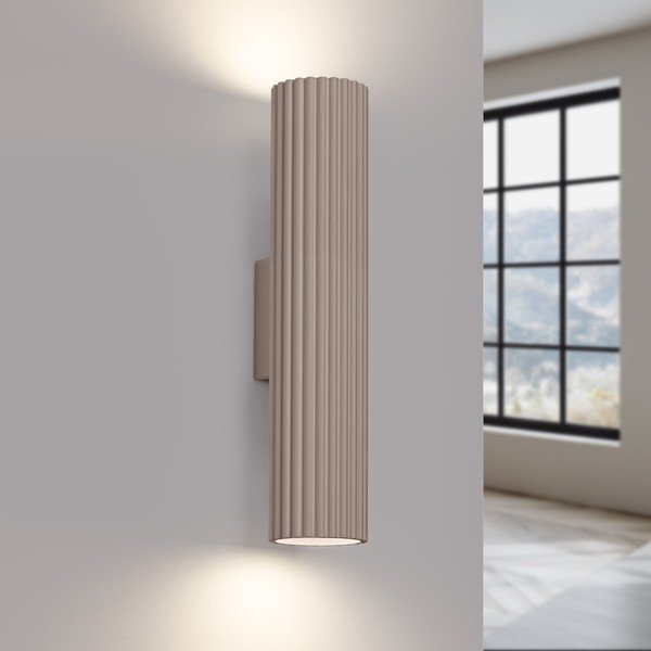 Szürkésbarna fém fali lámpa Gleam – Sollux-image-1