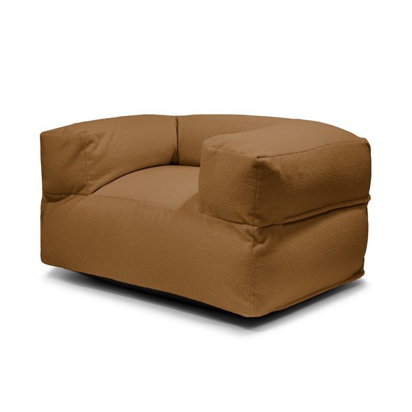 Barna buklé babzsákfotel MooG – SLOWDOWN