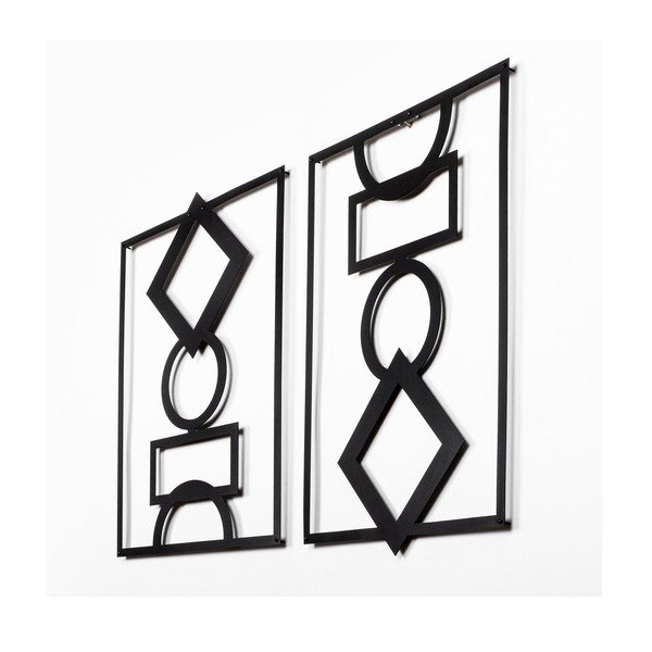 Fém fali dekoráció készlet 2 db-os 42x57 cm – Wallity-image-3