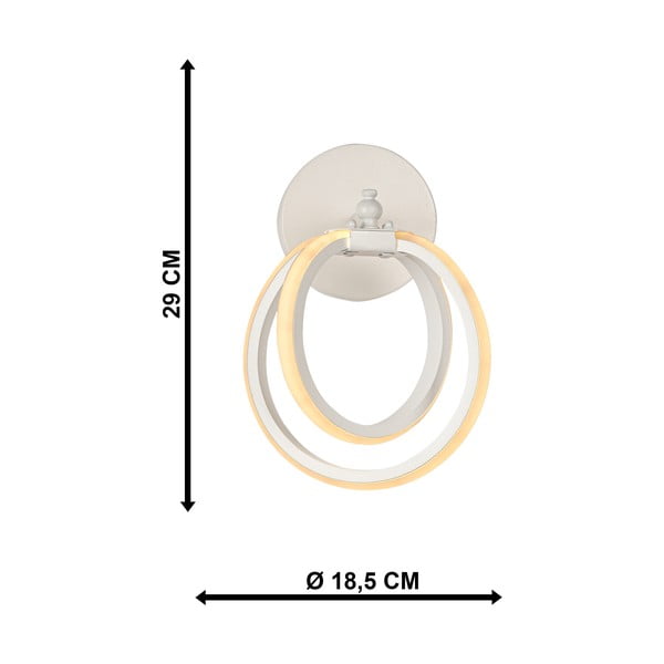 Fehér fém LED fali lámpa Sezen – Squid Lighting-image-4