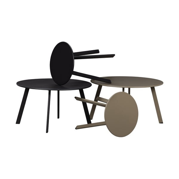 Fer fekete kerti tárolóasztal, ø 40 cm - WOOOD-image-3