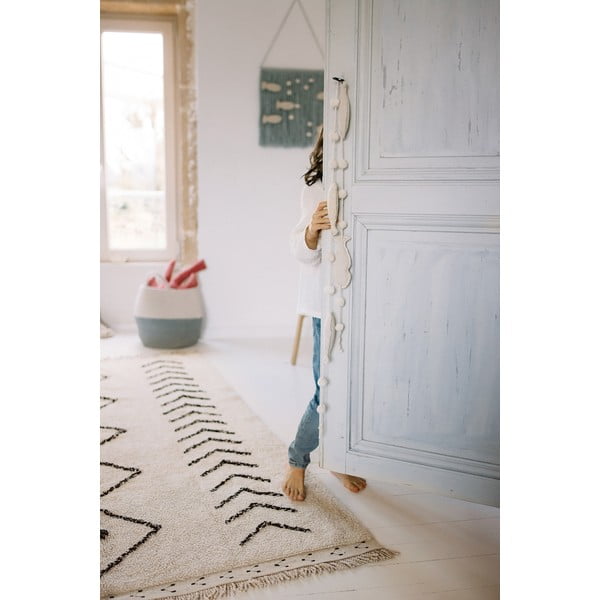 Krémszínű mosható kézi szövésű pamut szőnyeg 140x210 cm Bereber Rhombs – Lorena Canals-image-4