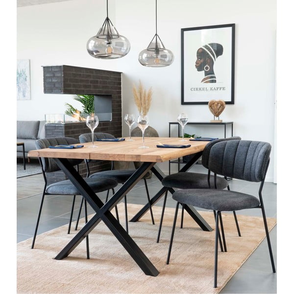 Toulon étkezőasztal tömör tölgyfa asztallappal, 140 x 95 cm - House Nordic-image-2