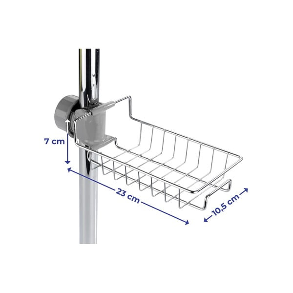 Öntapadós rozsdamentes acél fürdőszobai polc - Maximex-image-4