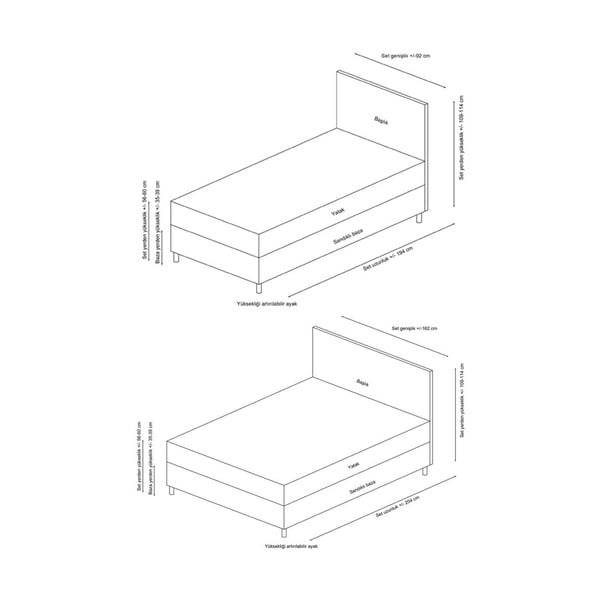 Világosszürke kárpitozott ágyneműtartós franciaágy ágyráccsal 160x200 cm Vitalia – Kalune Design-image-3