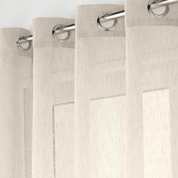 Natúr színű fényáteresztő függöny 300x240 cm Carlin – douceur d'intérieur-image-2